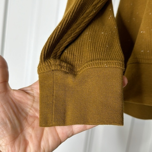 Billy Reid Long Sleeve Donegal Quarter Zip in Flecked Gold Yellow SzMedium - Picture 5 of 9